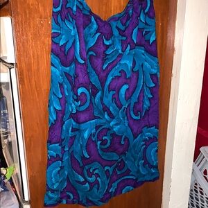 Vibrant Purple and Blue Women's  Vintage Skirt